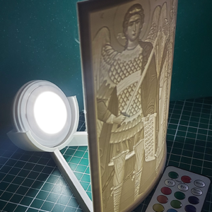 Lampa de veghe 3D personalizata cu fotografie telecomanda si LED RGB